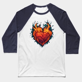 Burning heart Baseball T-Shirt